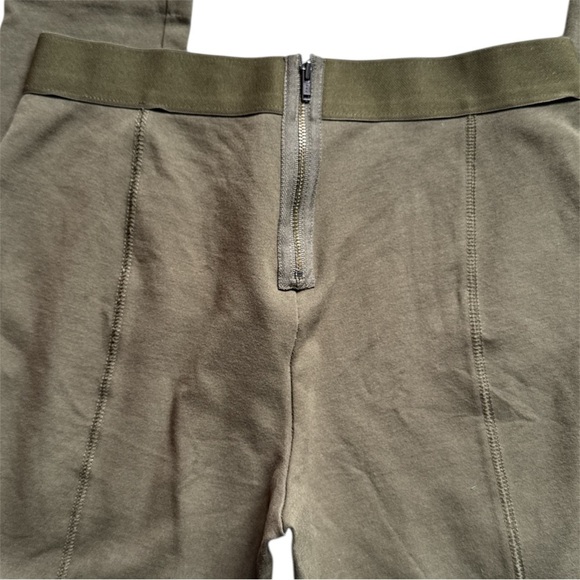 J Crew Olive Green Pixie Pant In Stretch Pointe- Back Zipper - Picture 5 of 9